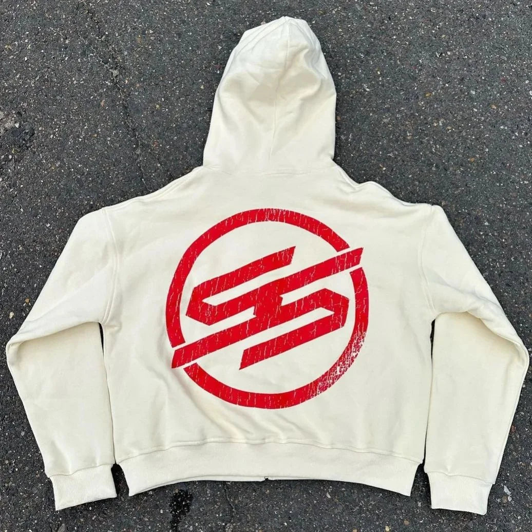 Graphic Zip-Up Hoodie