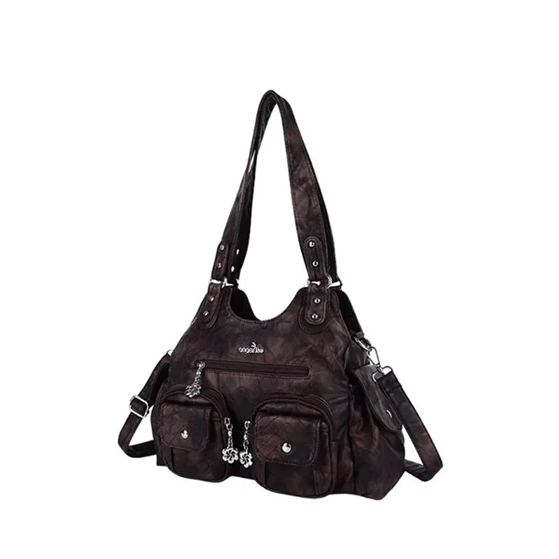 Angel Kiss Punk Leather Shoulder Bag