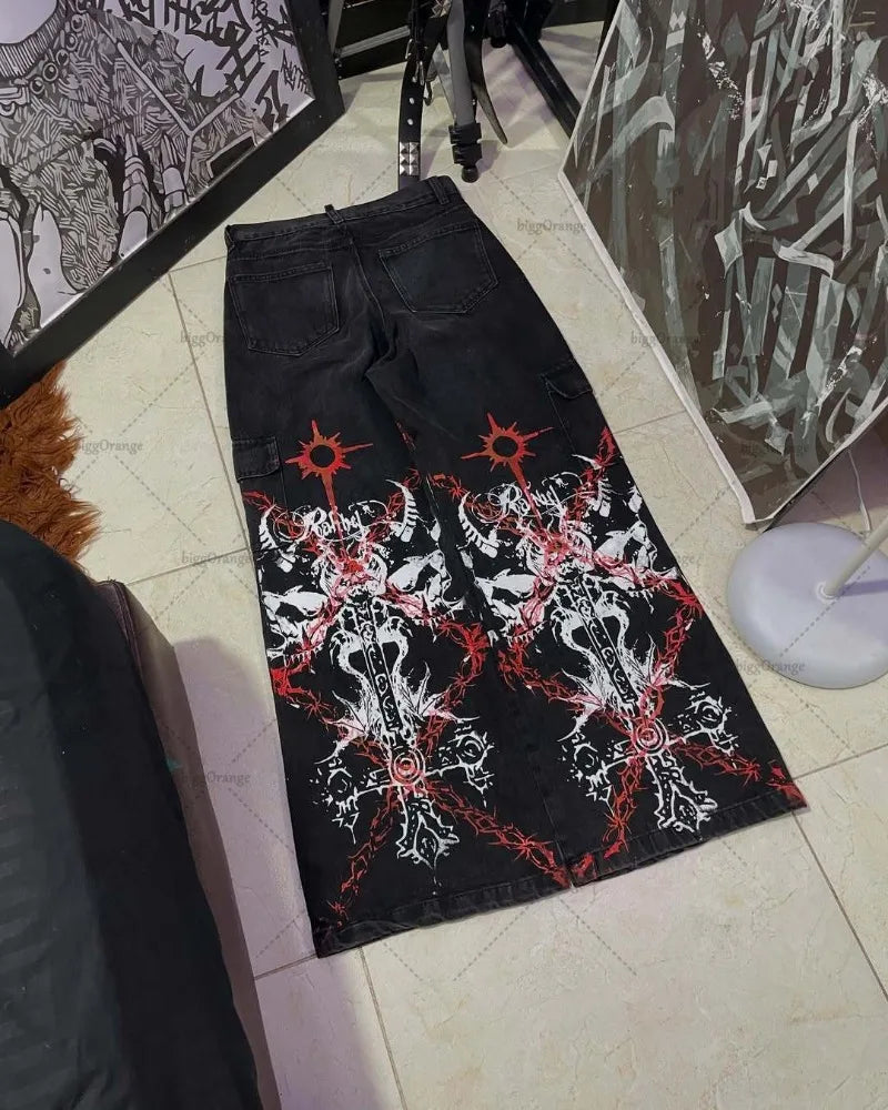 Punk Y2K Graphic Jeans
