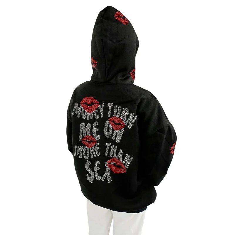 Streetwear Black Graphic Hoodie