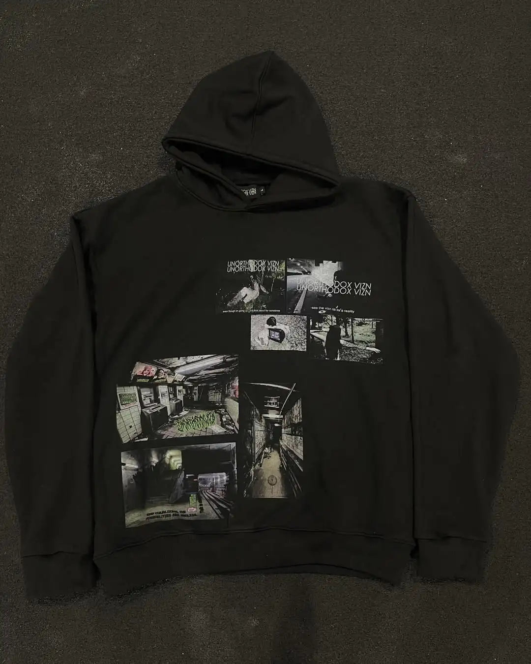 Loose Retro Y2K Graffiti Hoodie