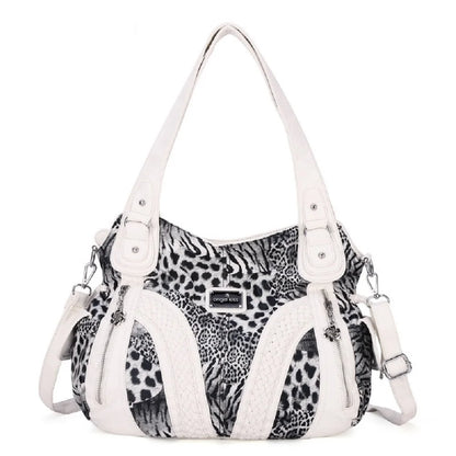 Women Handbags Fashion Black Leopard Shoulder Bag