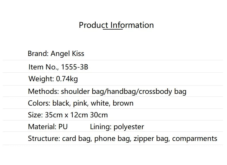 Women Handbags Fashion Black Leopard Shoulder Bag