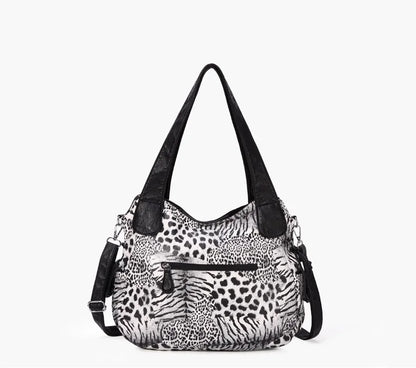 Women Handbags Fashion Black Leopard Shoulder Bag