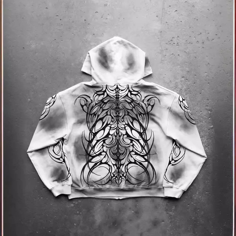 Y2k Pullover Vintage Printed Hoodie