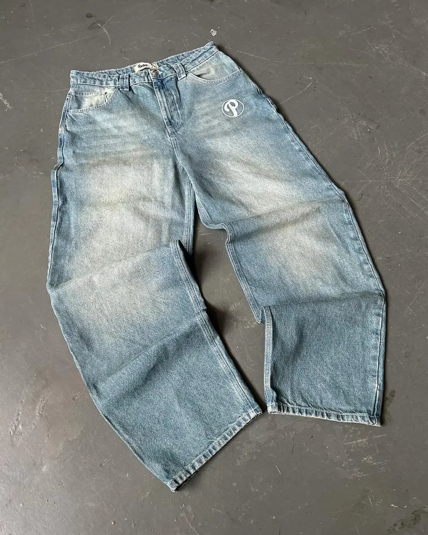 Embroidery 90s Classic Loose Jeans