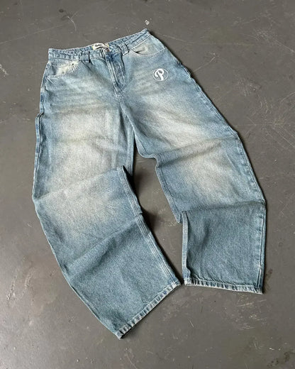 Embroidery 90s Classic Loose Jeans