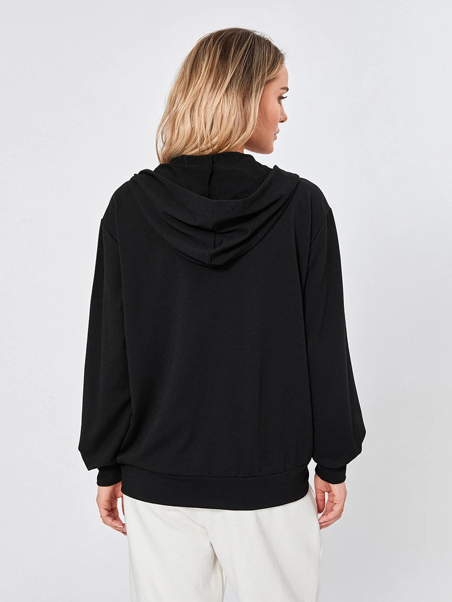 y2k Wing Print Hoodie