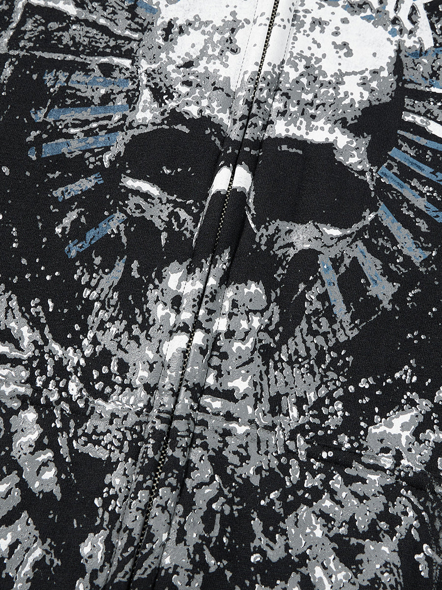 Graphic Zip-Up Hoodie