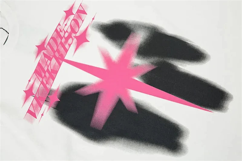 Oversized Streetwear Star Shadow Graphic T-Shirt