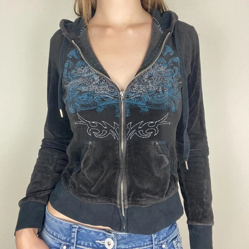 Y2K Zip-Up Hoodie