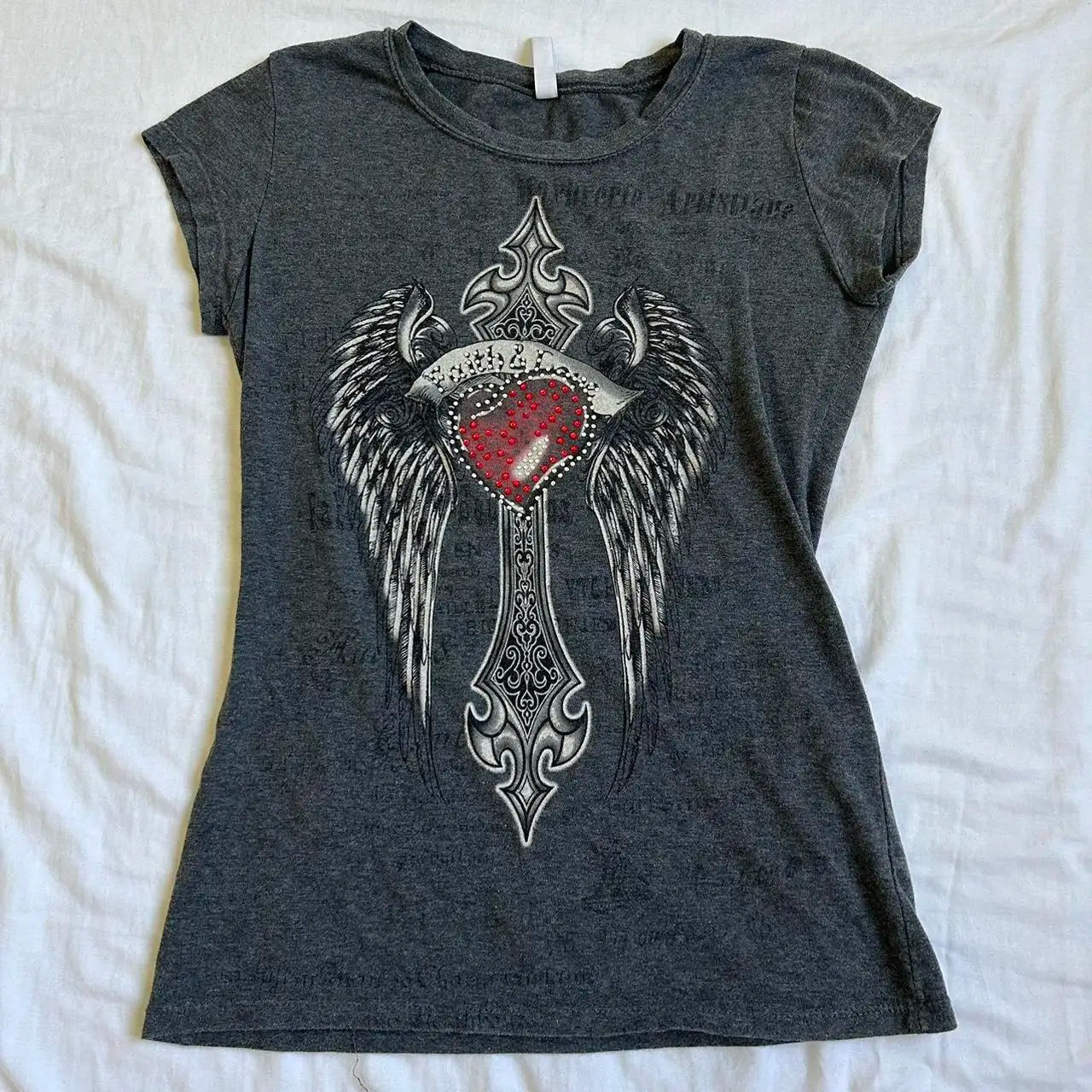 Grunge Letter Print T-shirt