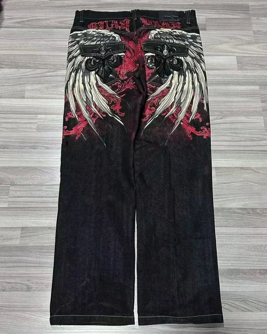 Embroidery 90s Classic Loose Jeans