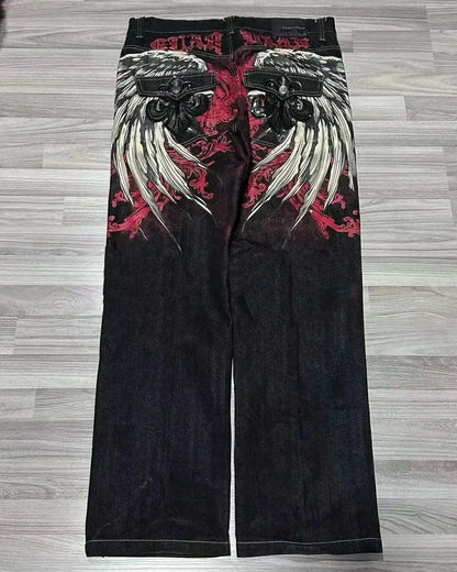 Embroidery 90s Classic Loose Jeans