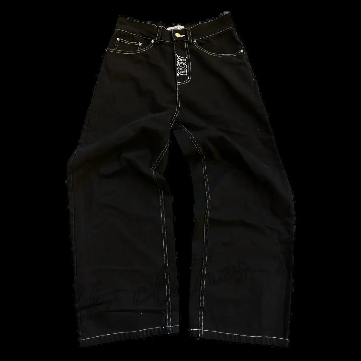 High Waist Graphic Streetwear Jeans
