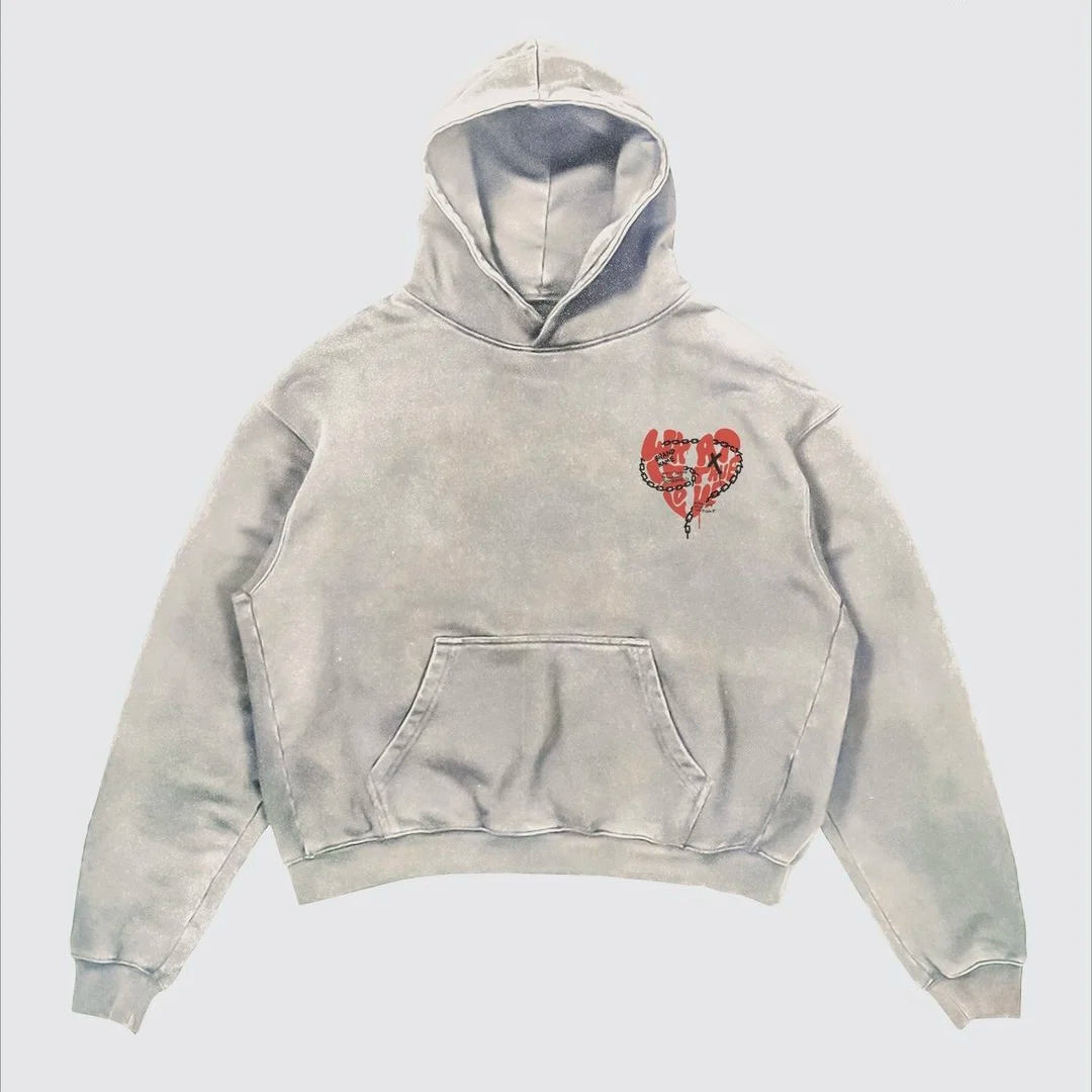 Street Y2K Printed Long-sleeved Hoodie