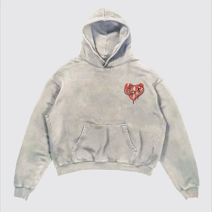 Street Y2K Printed Long-sleeved Hoodie