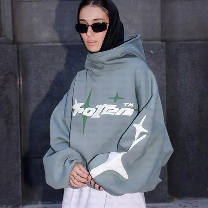 Oversized  Street Vintage Hoodie