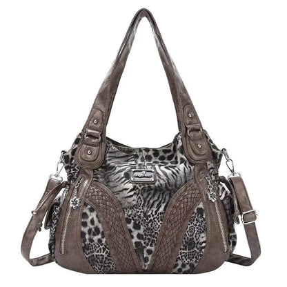 Women Handbags Fashion Black Leopard Shoulder Bag