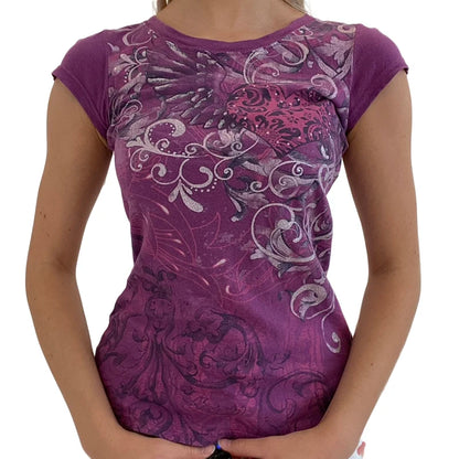 Grunge Graphic Crop-Top