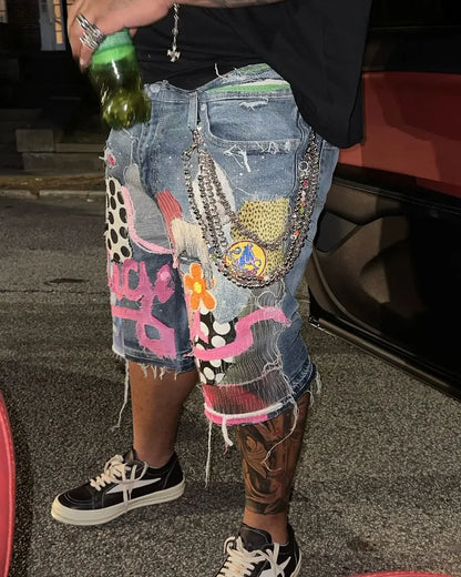 Gothic Retro Skull Jorts
