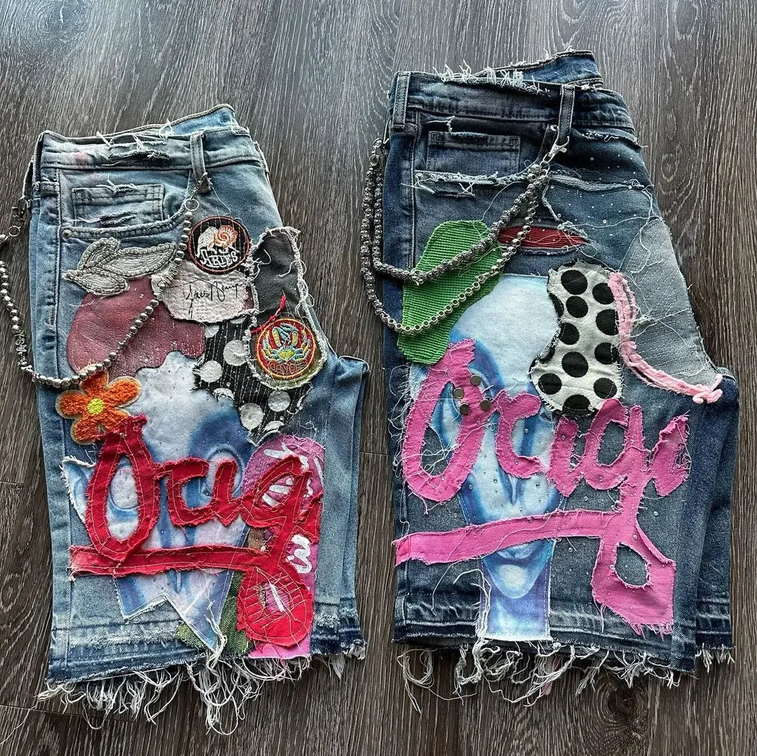 Gothic Retro Skull Jorts