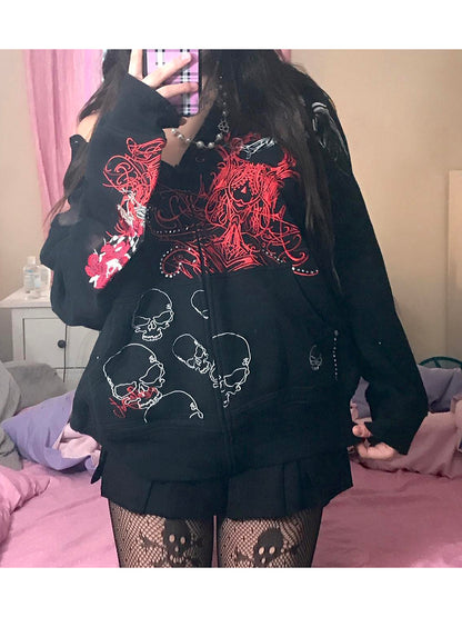Graphic Zip-Up Hoodie