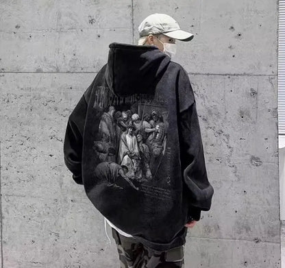Hiphop Men's Oversized Unisex Thermal Sweatshirts