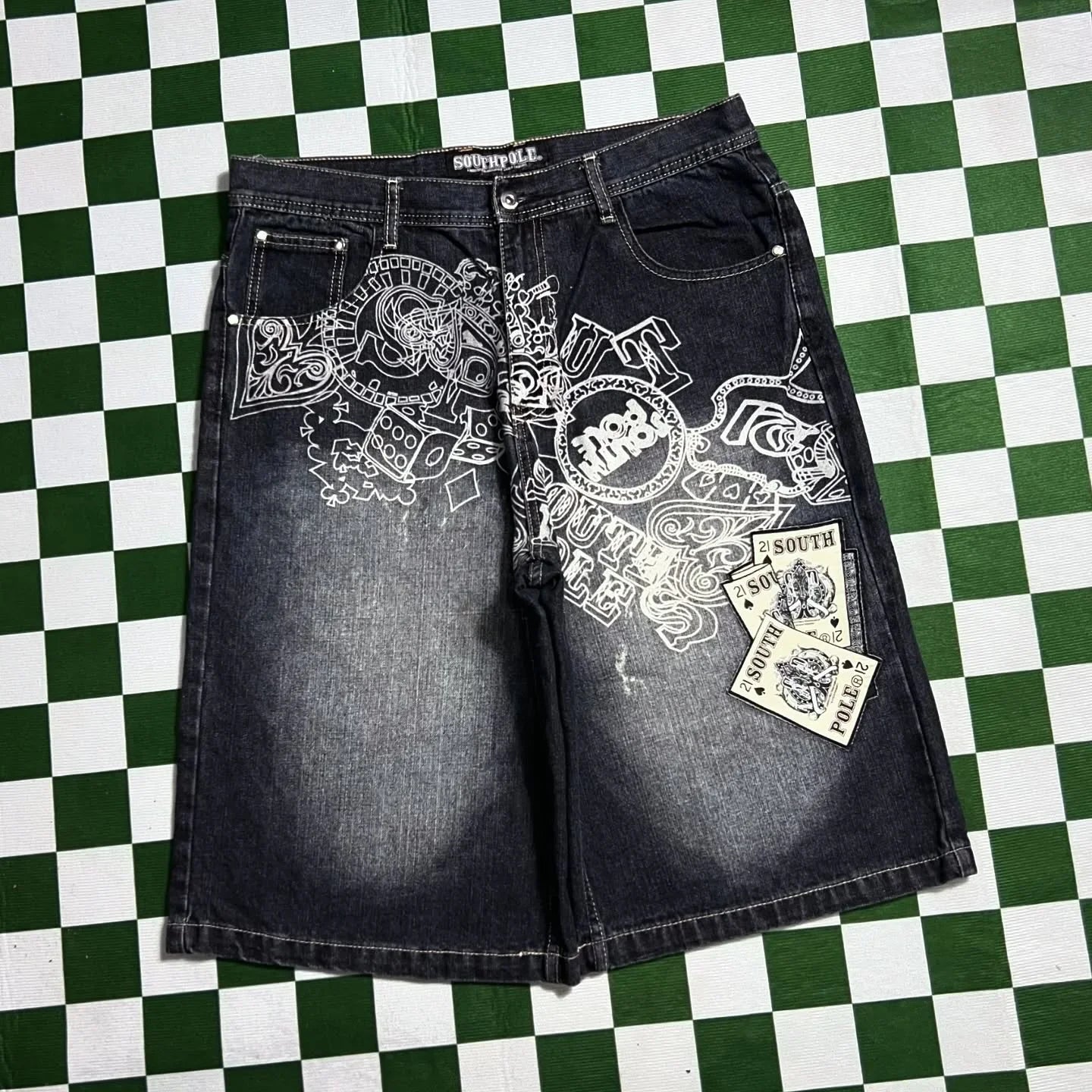 Streetwear Grraphic Denim Shorts