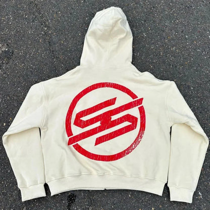 Graphic Zip-Up Hoodie