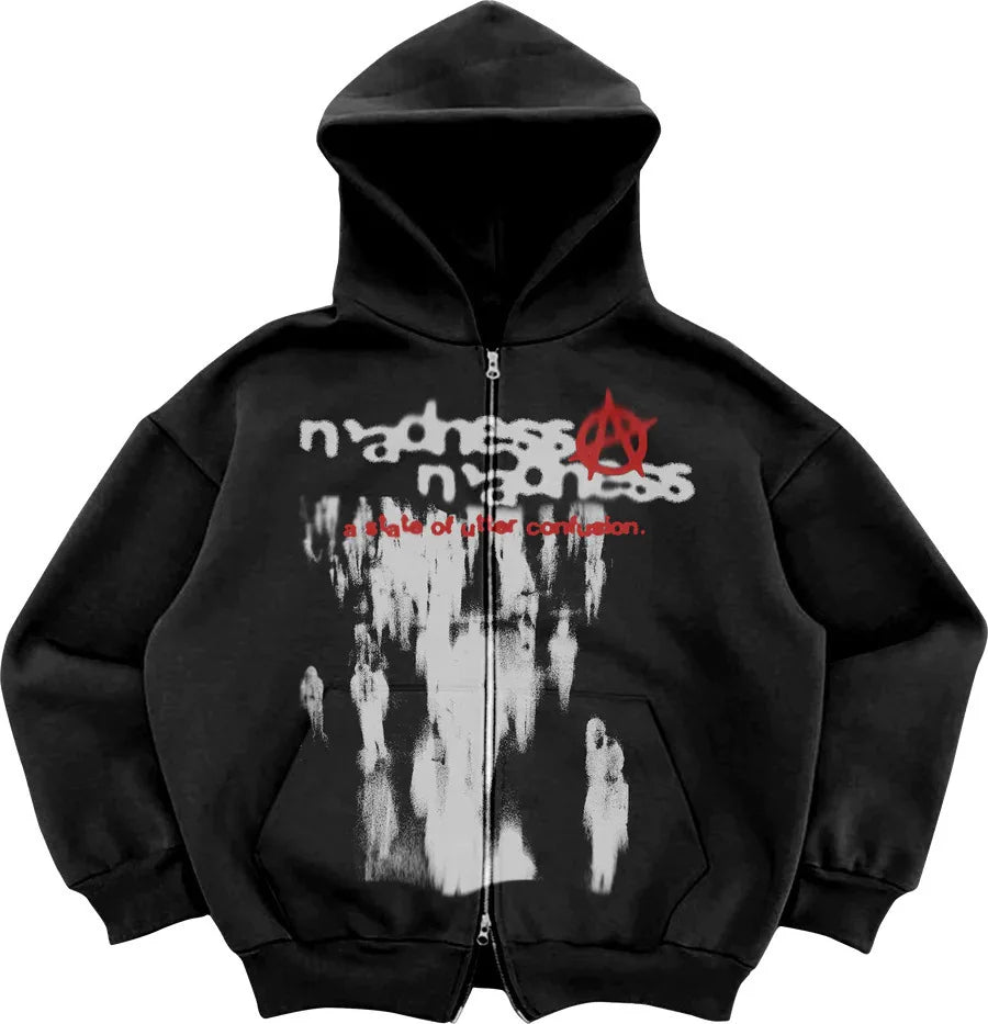 Y2k Zip Up Hoodie