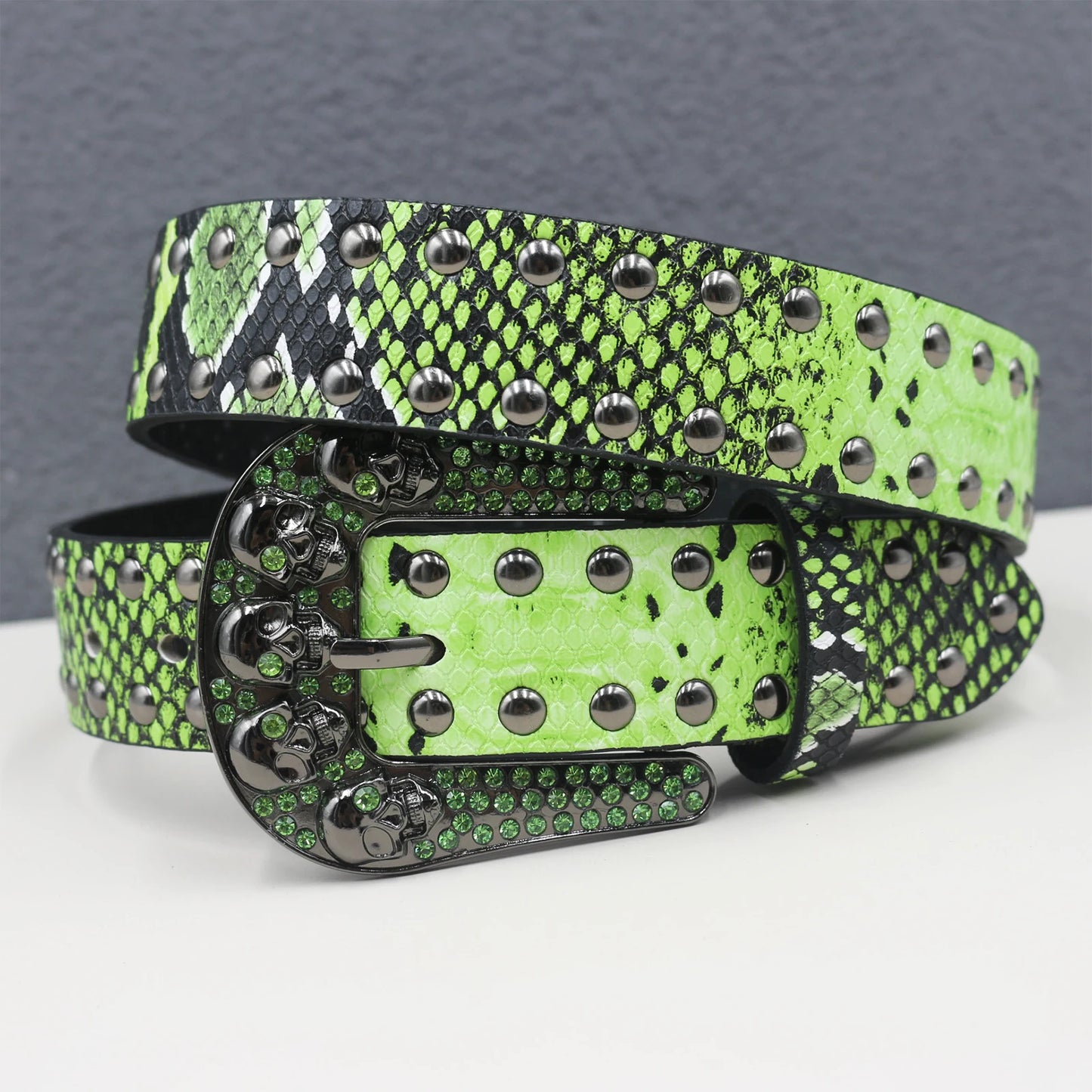 Snake pattern Leather Belt