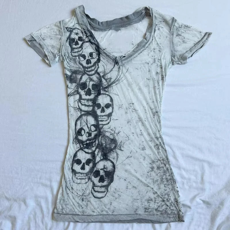Grunge Letter Print T-shirt