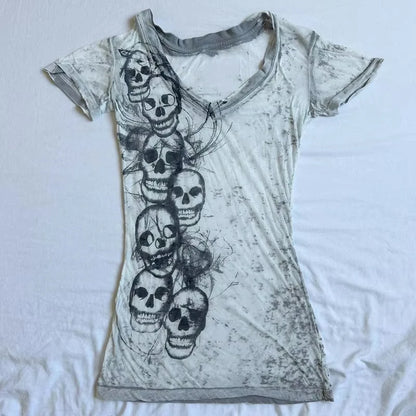 Grunge Letter Print T-shirt
