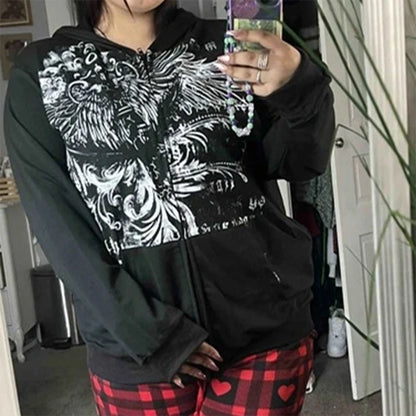 Gothic Dark Zip-Up Sweatshirts