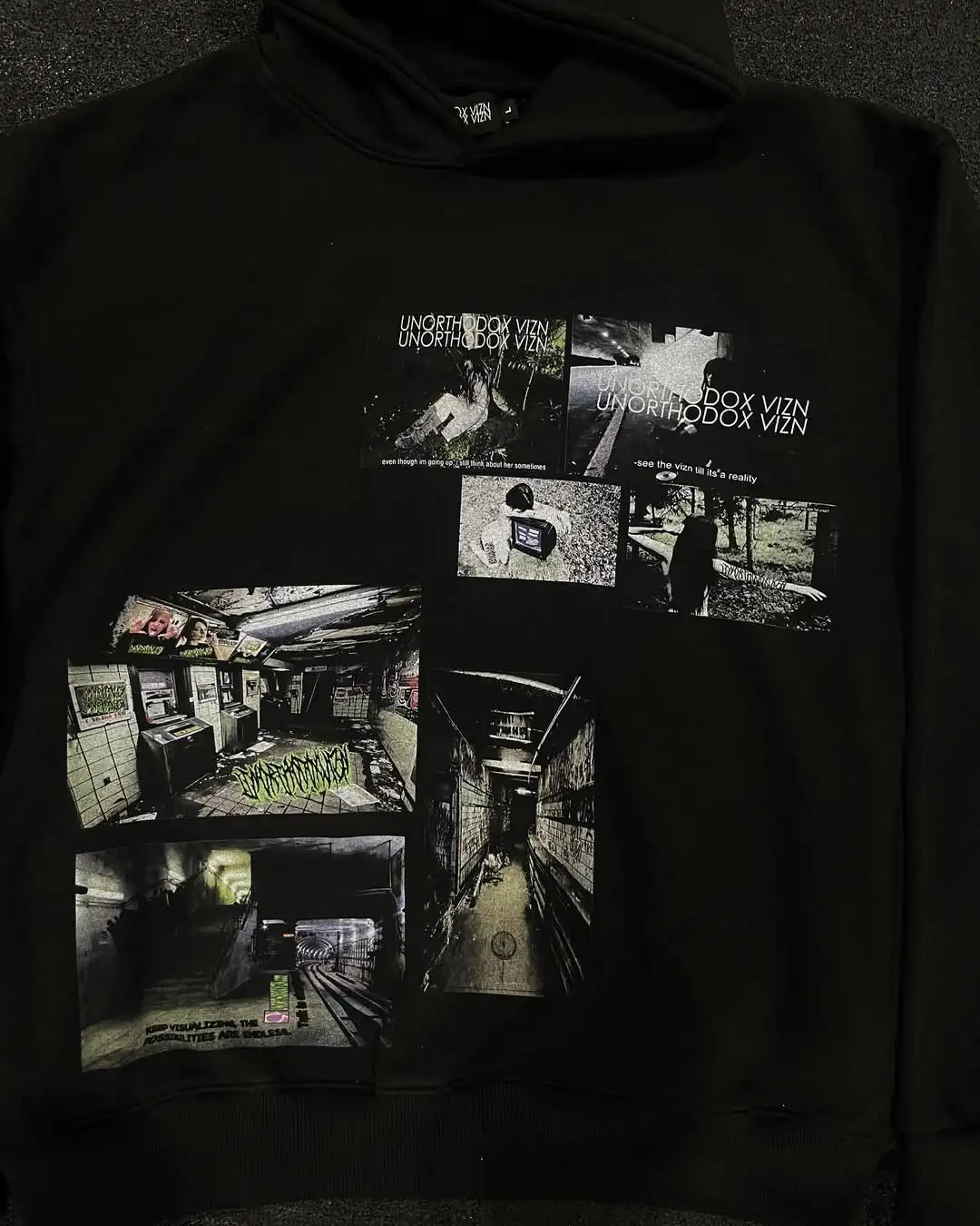 Loose Retro  Y2K Graffiti Hoodie