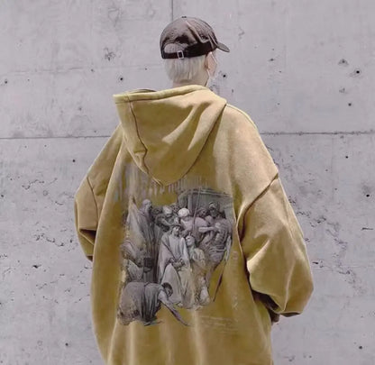 Hiphop Men's Oversized Unisex Thermal Sweatshirts