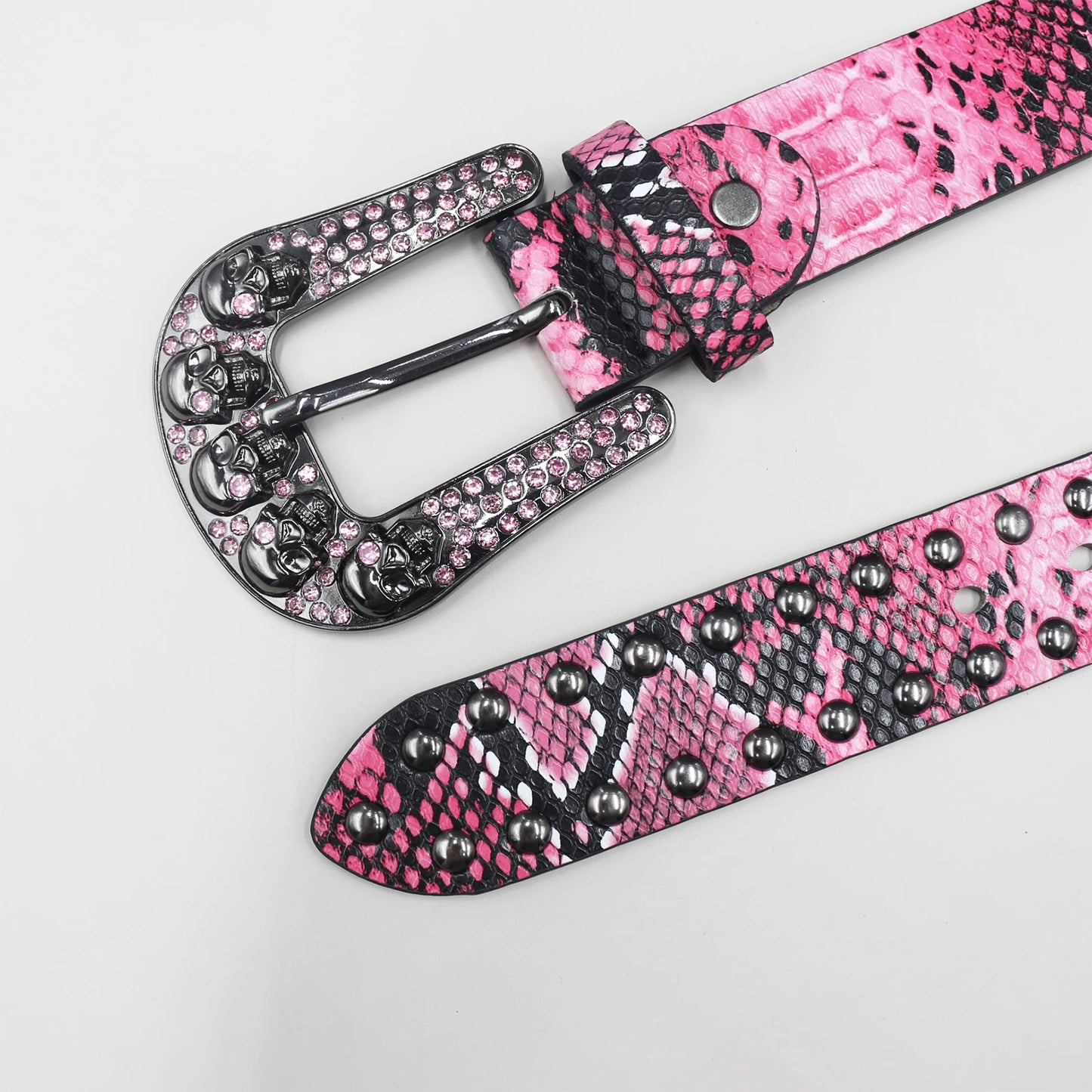Snake pattern Leather Belt