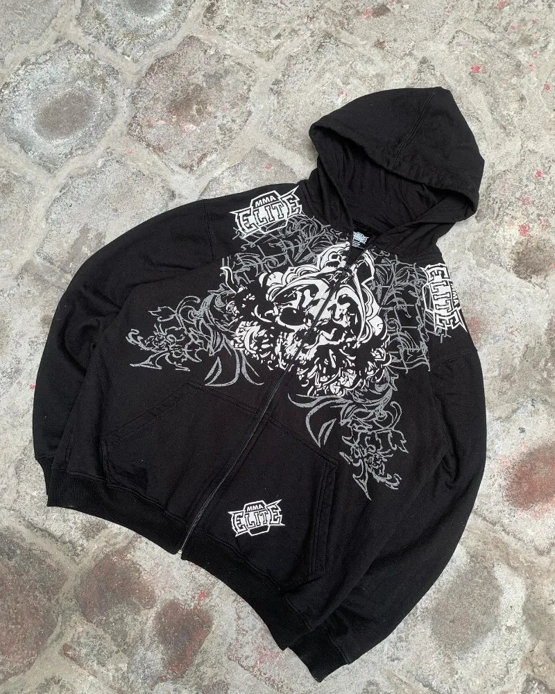 Punk Graphic Zipper Hoodies