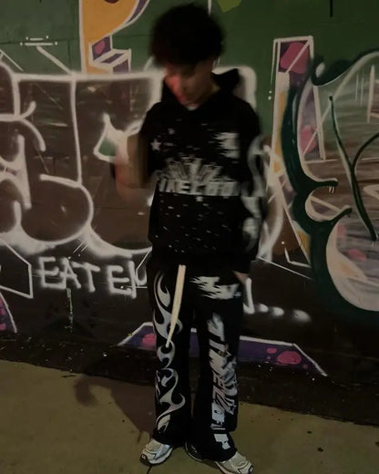 Y2K Gothic Pullover Hoodie