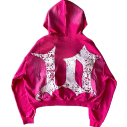 Streetwear 10th Series Graphic Zip-Up Hoodie