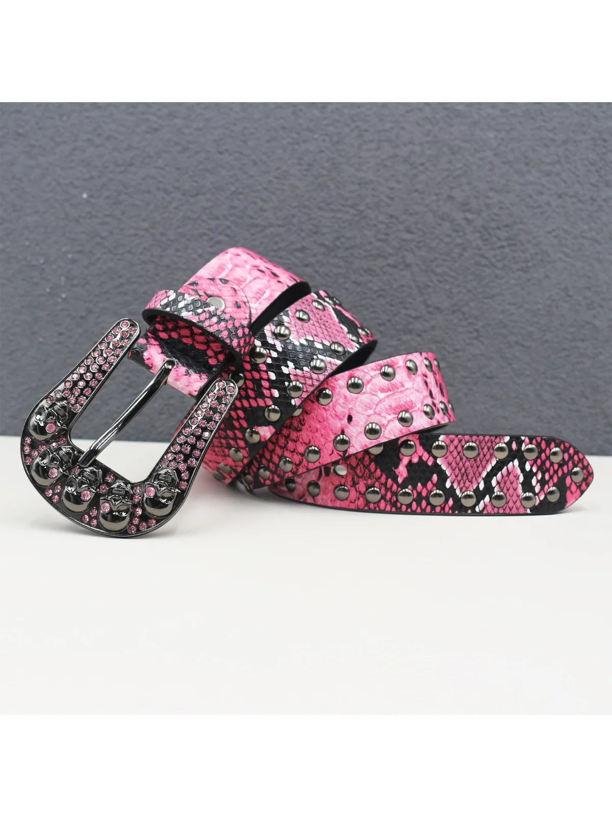 Snake pattern Leather Belt