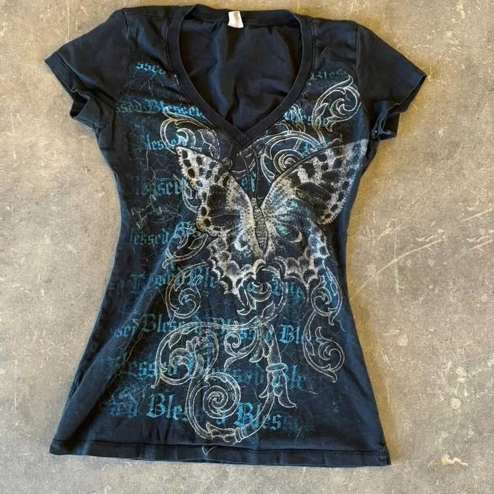 Cropped Butterfly  T Shirts