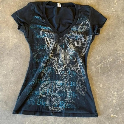 Cropped Butterfly  T Shirts