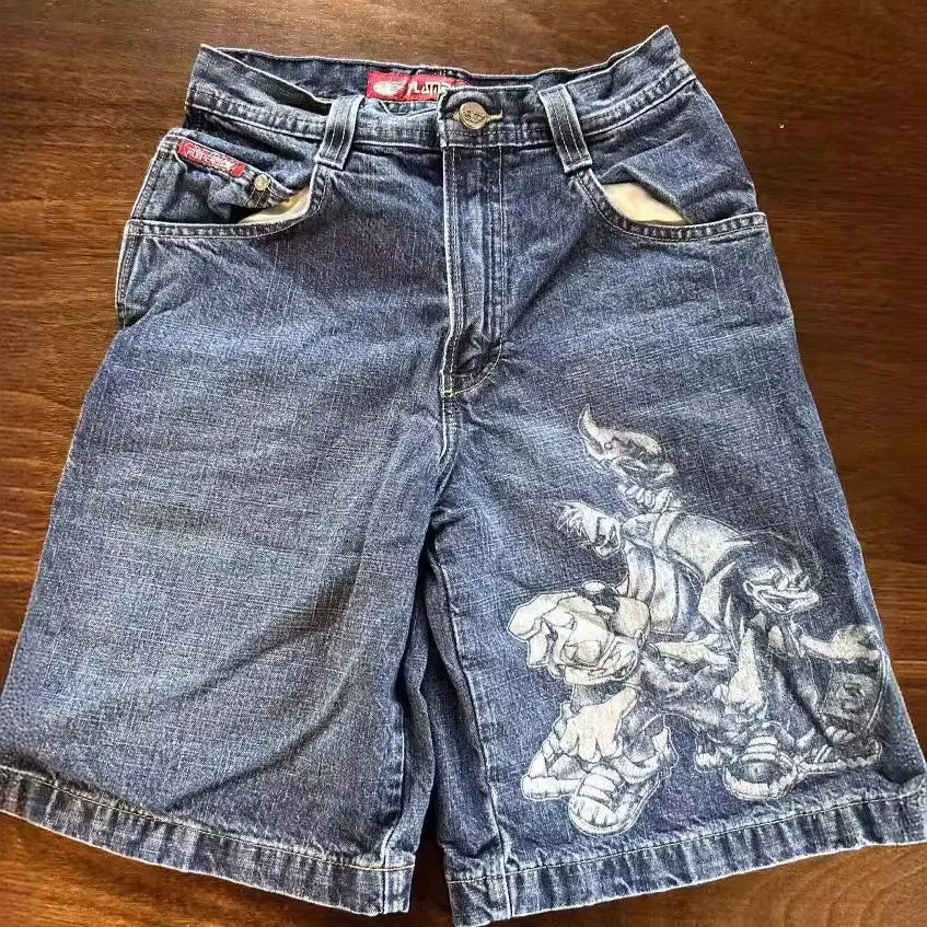 graffiti print retro street Jorts