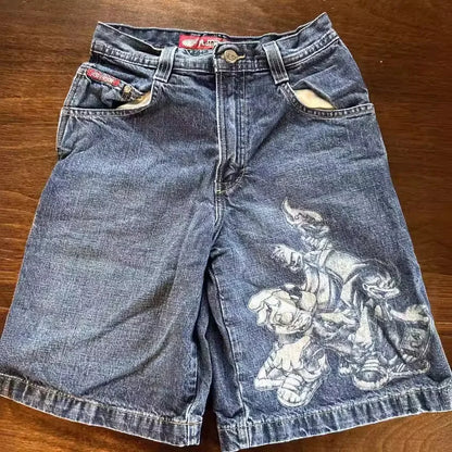 graffiti print retro street Jorts