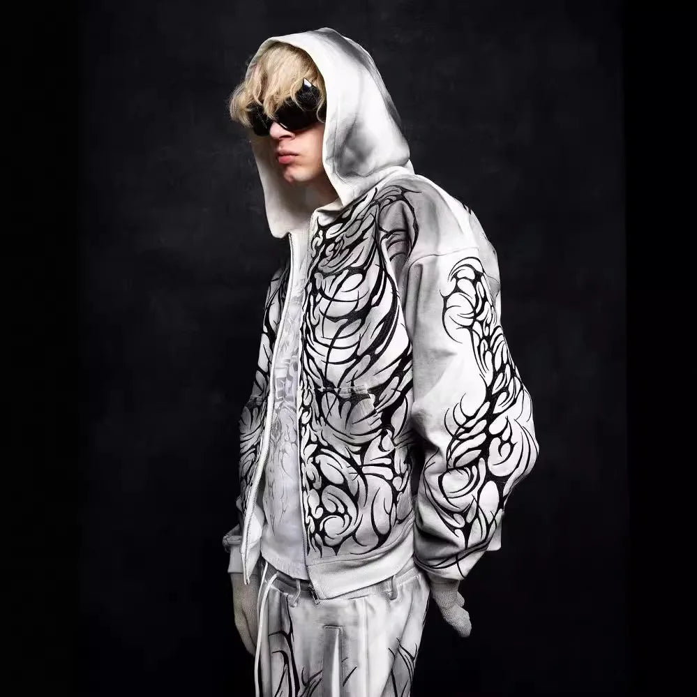 Y2k Pullover Vintage Printed Hoodie