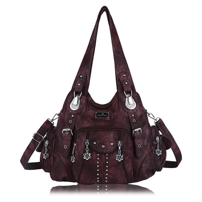 Angel kiss Retro Leather Shoulder Bags