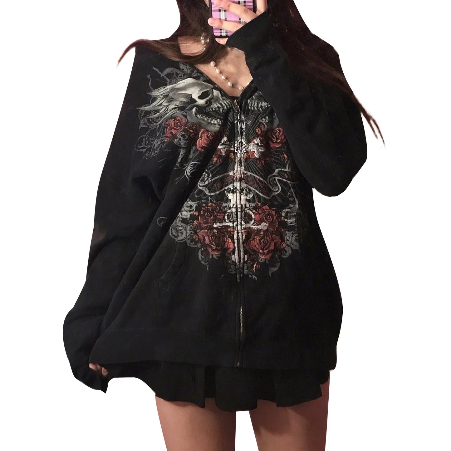Graphic Zip-Up Hoodie