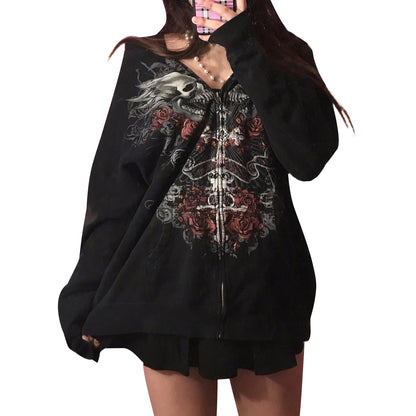 Graphic Zip-Up Hoodie